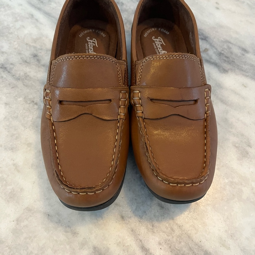 Florsheim Kids Tan Leather Slip-On Loafers